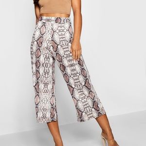 Petite Snake Print Slinky Culottes
